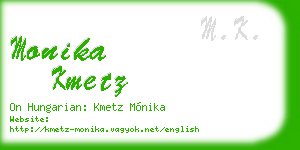 monika kmetz business card